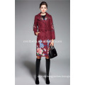 Lady Fashion Coat Otoño Invierno Chic Trench Coat kaki Azul Marino Color Overcoat Mujer